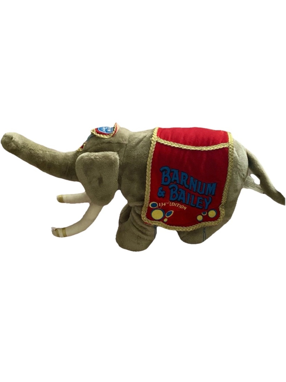 Plush Elephant Plush Ringling Bros. Barnum & Bailey Large 134th Edition 19” Long
